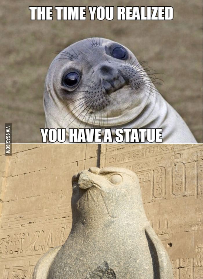 Awkward Moment Statue Seal