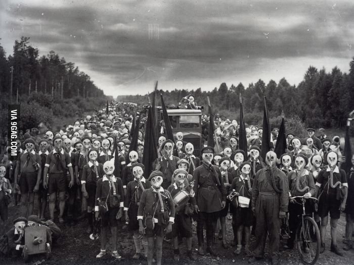 Creepy russian village in 1937.