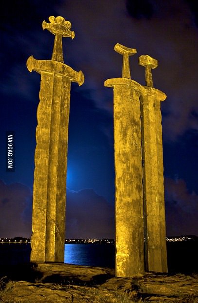 Giant Sword Monument in Norway