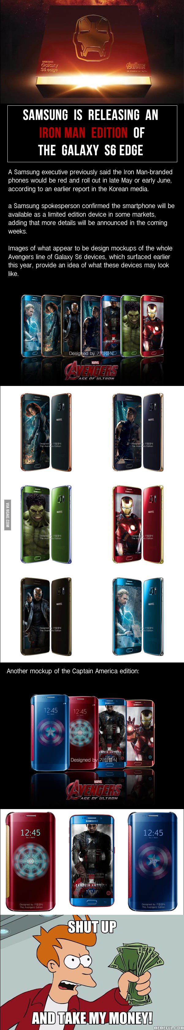 Samsung is releasing the Iron Man edition of Galaxy S6 Edge!