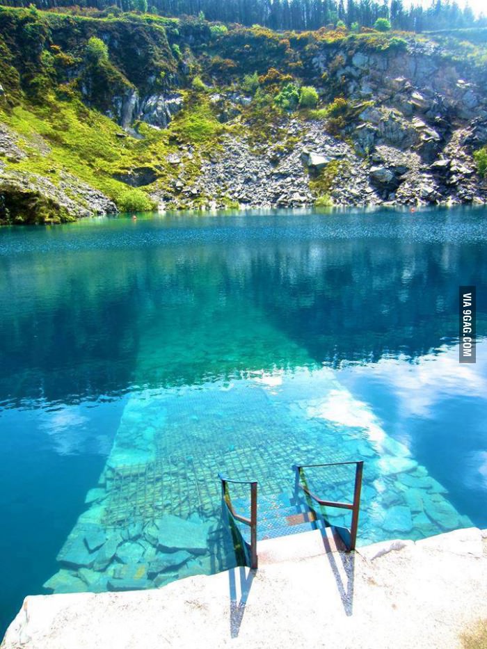 Sunken walkway in Ireland