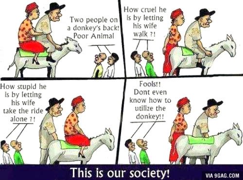 This is how our society is...