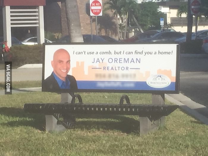 A bench advertisement by my house