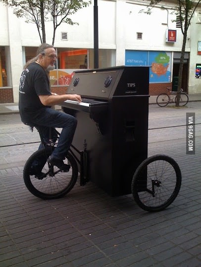 Can&#039;t Say As I&#039;ve Ever Seen A Piano Bike Before!