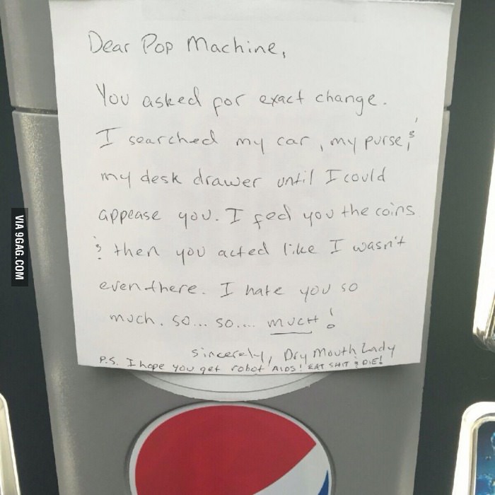 Dear Pop Machine...