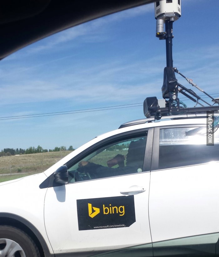 I didn&#039;t know there are Bing street view cars