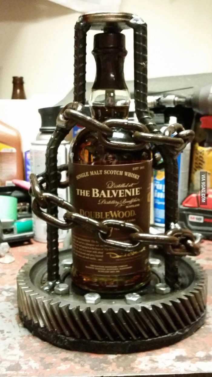 Now that&#039;s how you gift wrap a $170 bottle of Scotch...