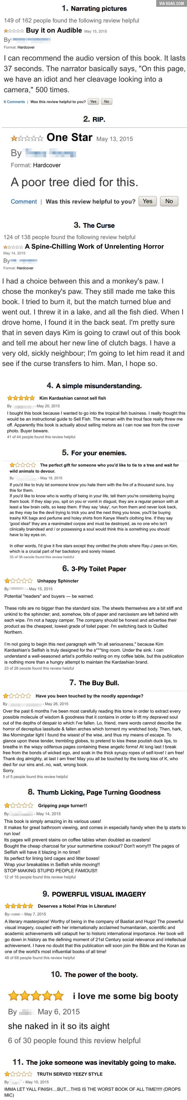 The perfect 1-star review on Kim Kardashian&#039;s selfie book