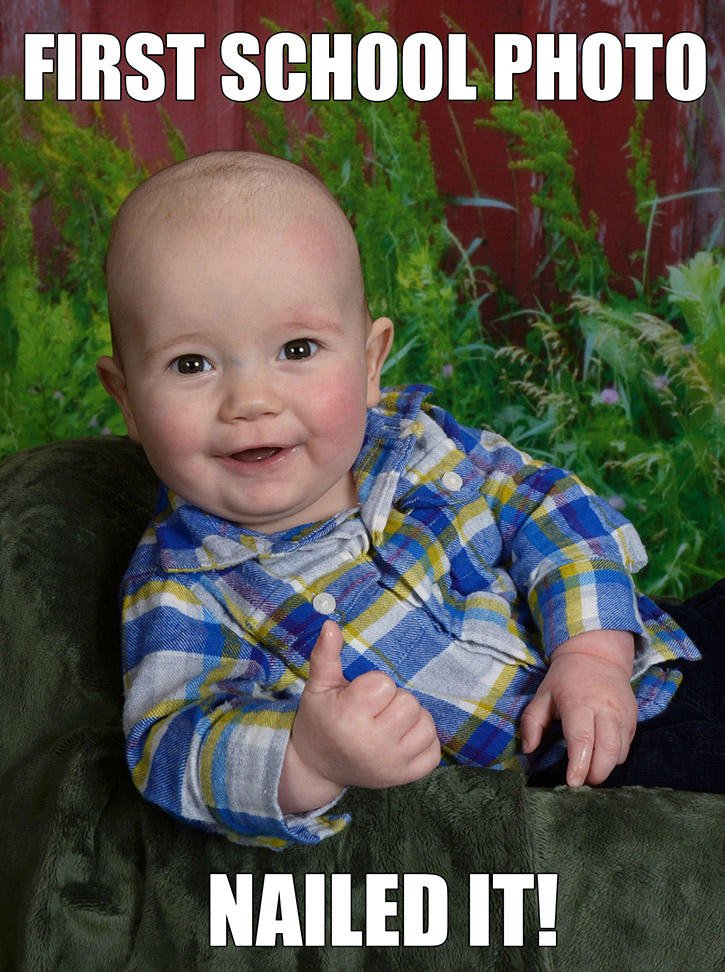 This 5 Month-Old Baby Just Took The Most Epic School Photo