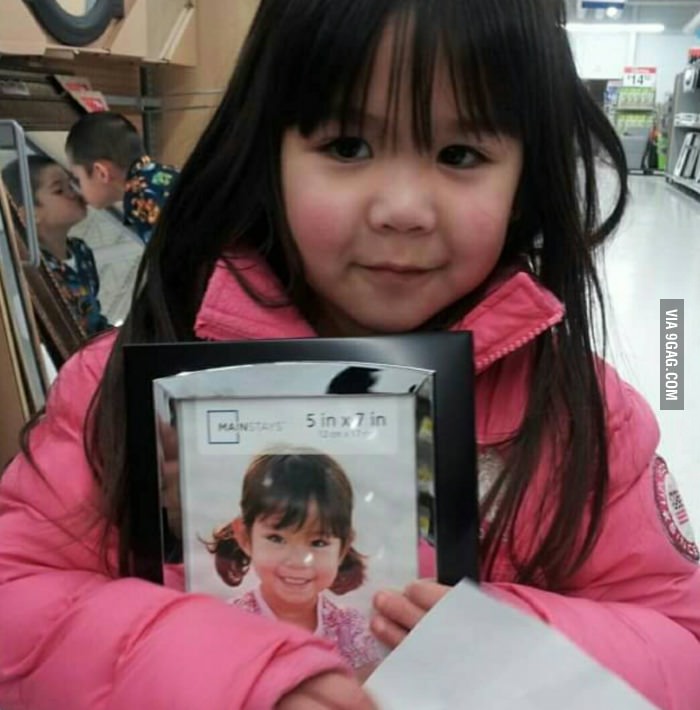 His daughter thought this was her. Bonus: His son in the background.
