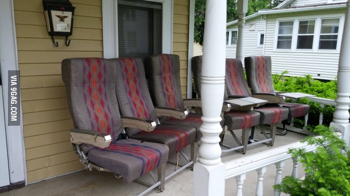 Some special porch furniture.