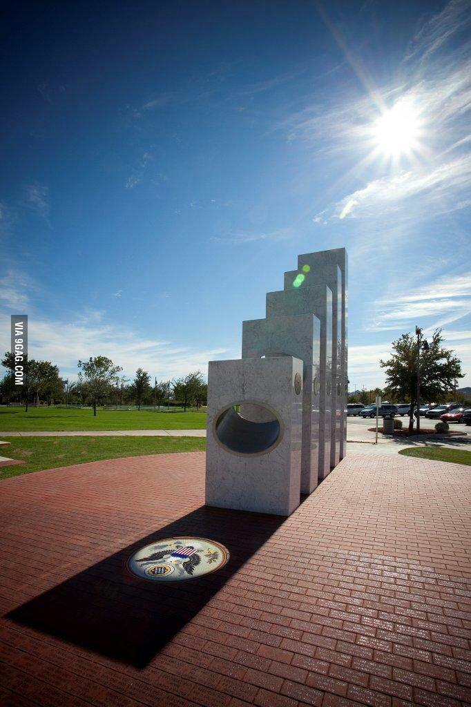 This kick-ass Veterans Day memorial is only fully visible on Veterans Day.