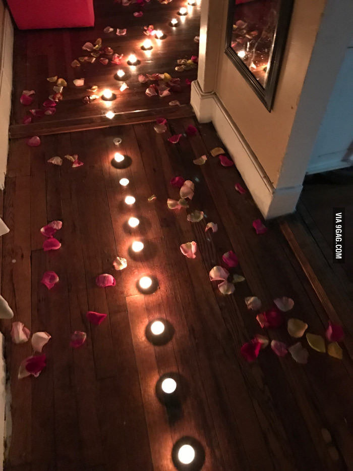 Yesterday was my birthday, I thought my husband forgot. Came home to a house full of candles, rose petals and red balloons