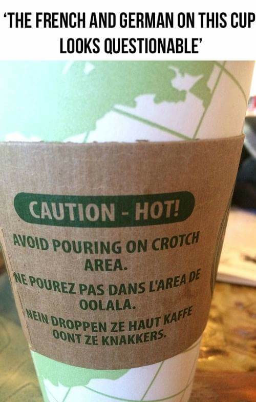 Welp apparently &quot;oolala&quot; literally translates to &quot;crotch&quot; in French...