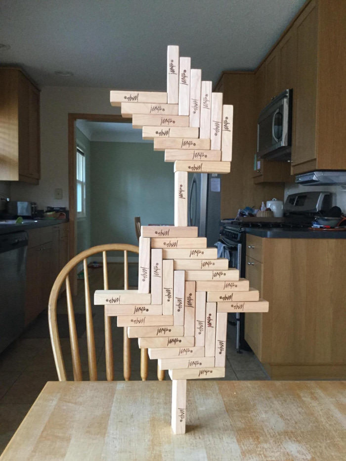 A jenga structure I made. It was pretty easy.