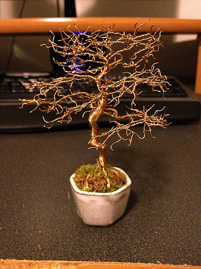 During my spare time I make bonsai trees out of copper wire. Thought I&#039;d share my favorite one.