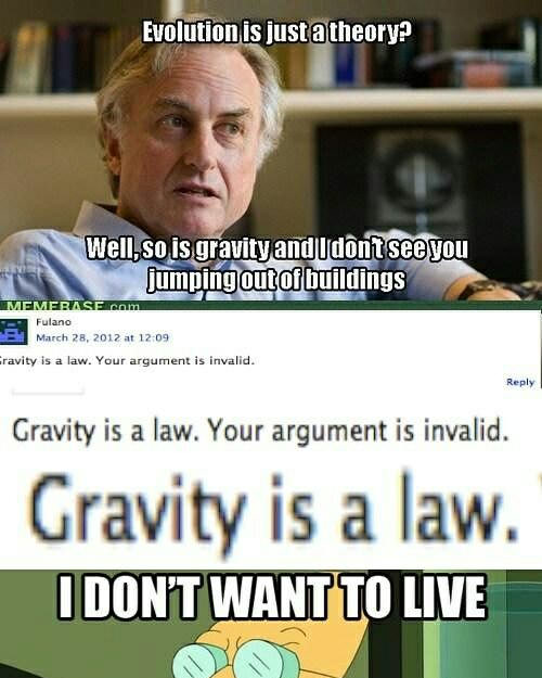 Evolution is a THEORY . DAWKINS RESPONSE