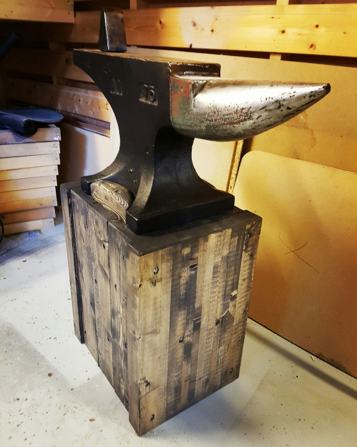 Foot for the anvil done! now I need to make the forge