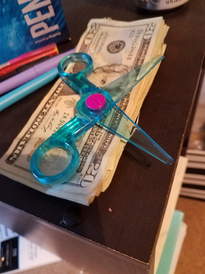 My 4 year old asked if she could use her new scissors to cut some paper she found. I&#039;m sure glad I looked to see what she had first. Our ren