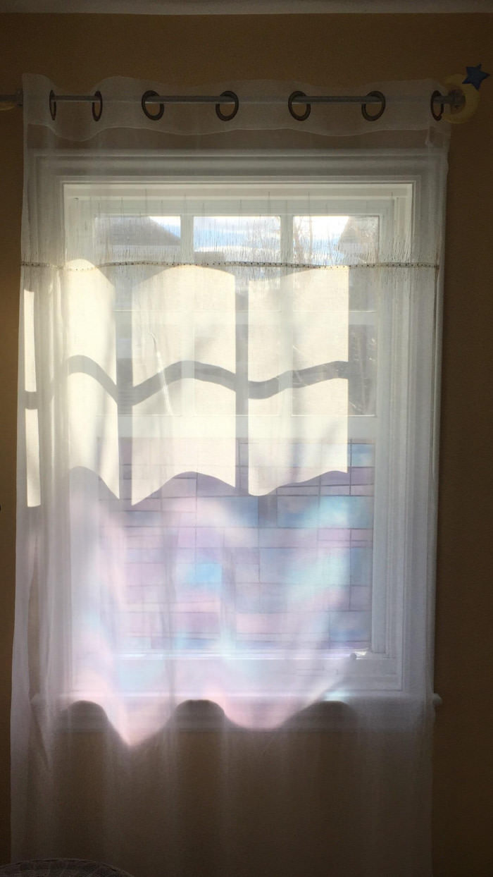 Windows logo in the shadow of my window