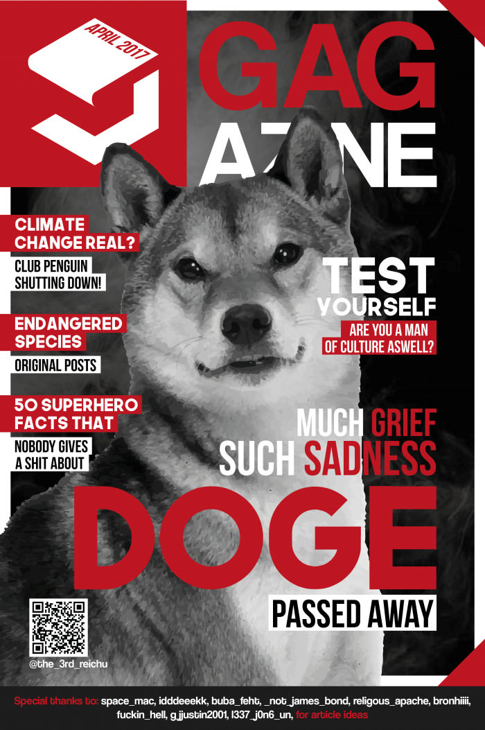9GAGAZINE April 2017 (People pointing out how I ripped off Q magazines logo incoming)