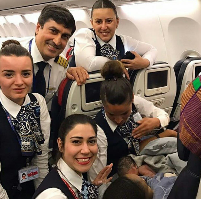 A baby was born in Turkish Airline&#039;s plane. And not kicked out