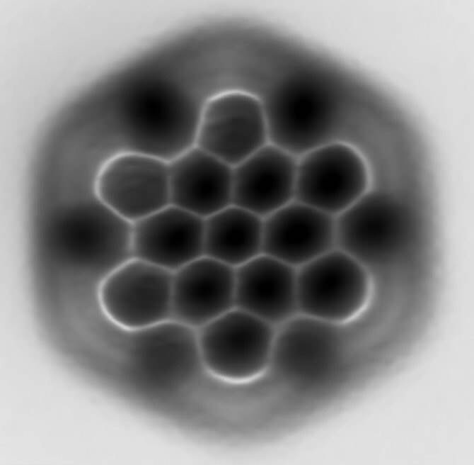 An actual picture of a molecule. (Taken by IBM)