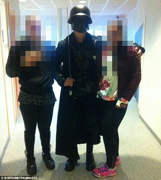 Bit over a year ago, school sword-attack in sweden. People though he was just dressing up and took pictures with him, before he attacked.