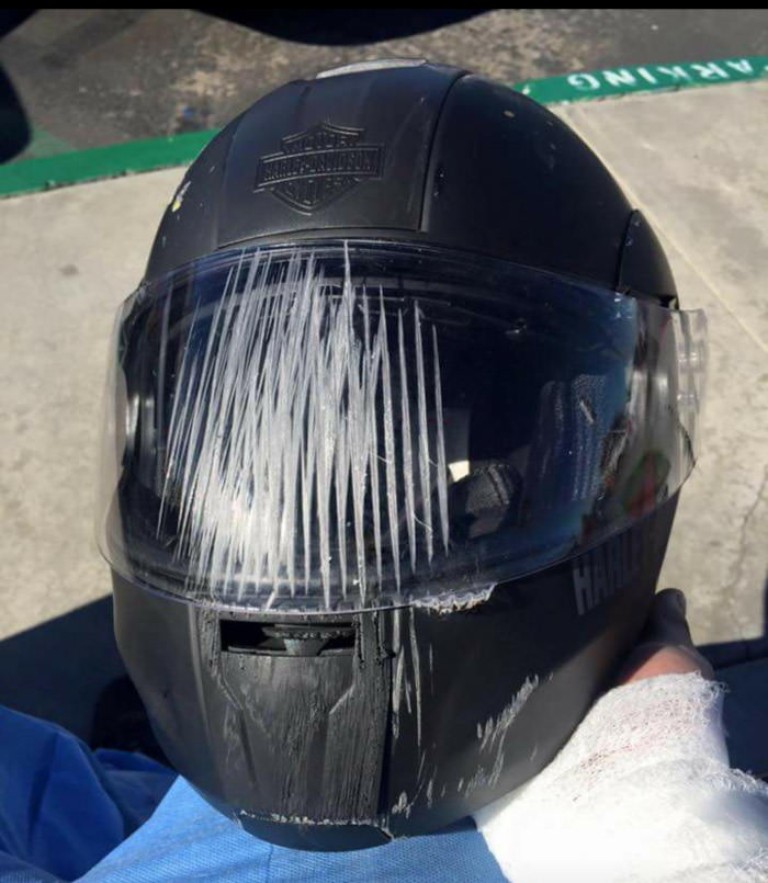 Daily reminder to wear a helmet