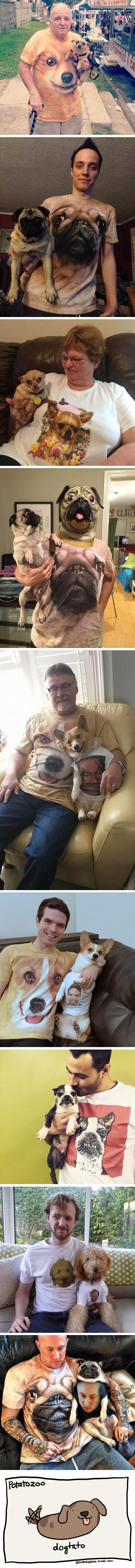 Hooman and dog share T-Shirt of each other perfectly illustrate the life as a dog lover