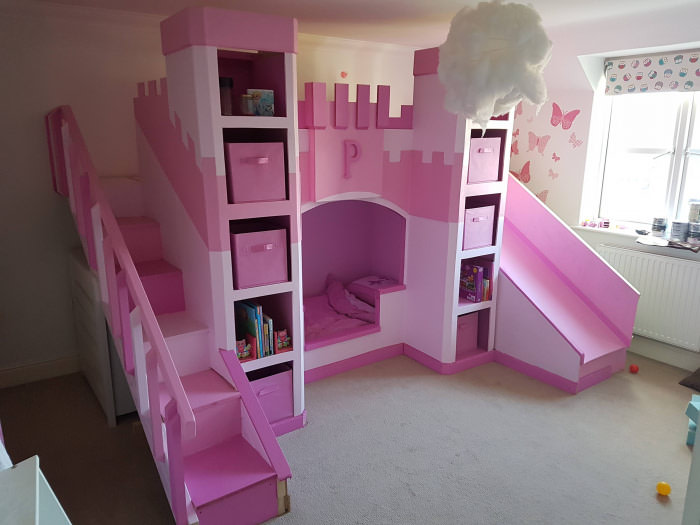 I built my daughter a castle bed