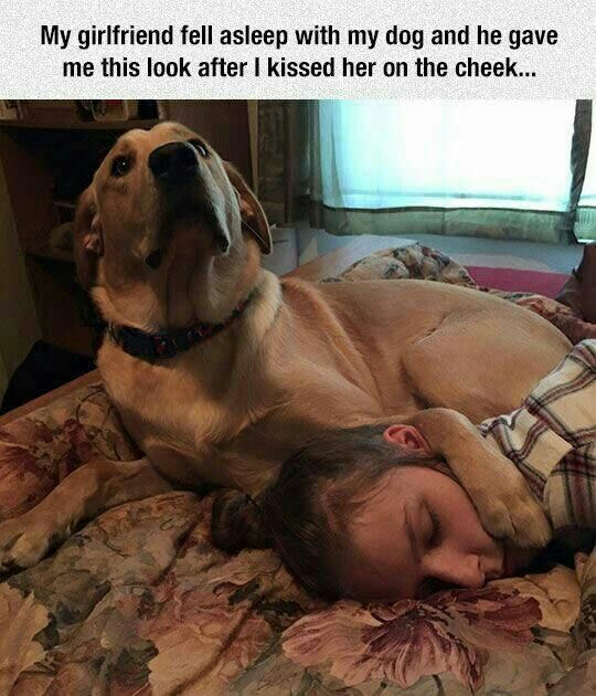I kissed her on the cheek.....
