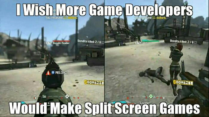 I remember playing split screen.