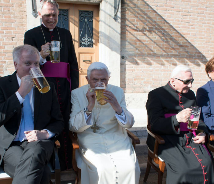 Just pope Benedict celebrating his 90s birthday in Vatican