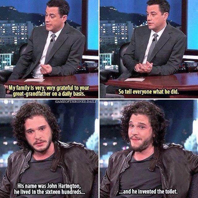 Kit Harrington, first of his name, rightful heir to the porcelain throne!