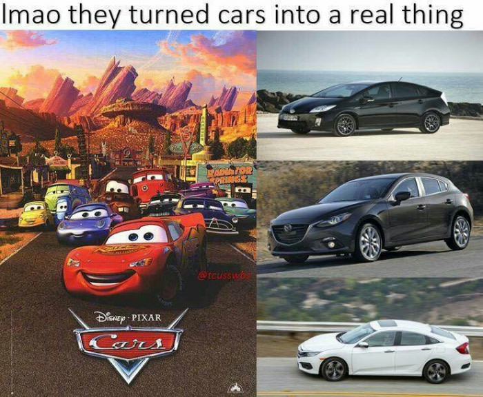 LMAO they made cars into a real thing