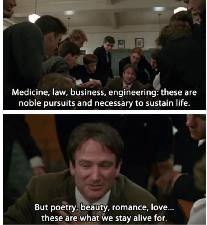 My favorite scene of dead poets society