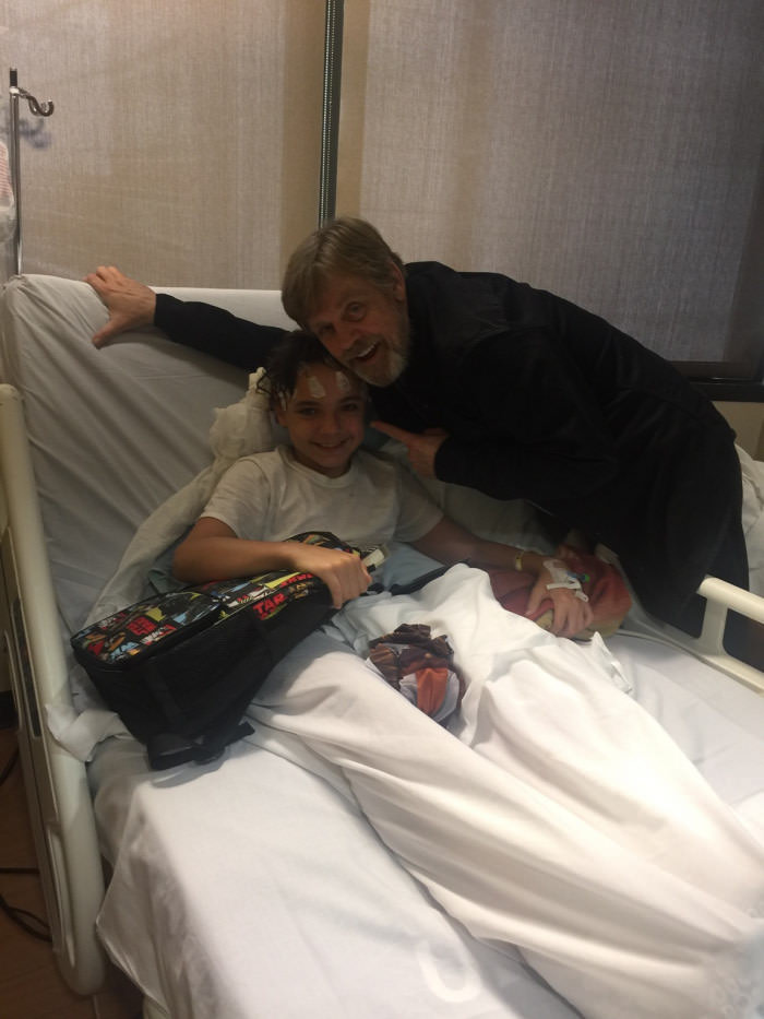 My little brother met Mark Hamill at the children&#039;s hospital yesterday!