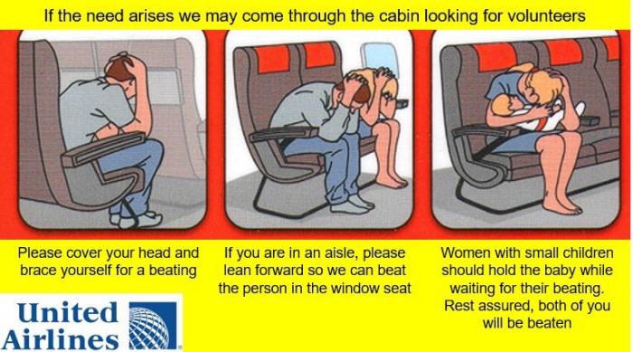 New safety brochure for united airlines