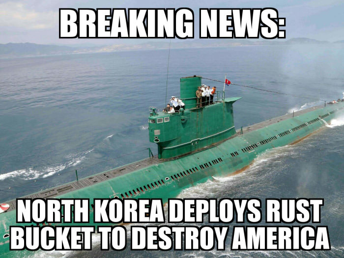 North Korean Peoples Navy show the US its naval might