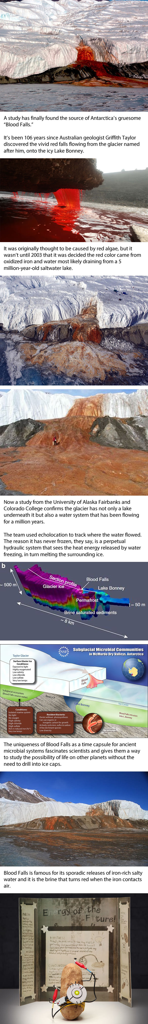 Scientists have solved the 100-year-old mystery of Antarctica&#039;s Blood Falls