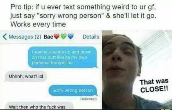 Sorry wrong person