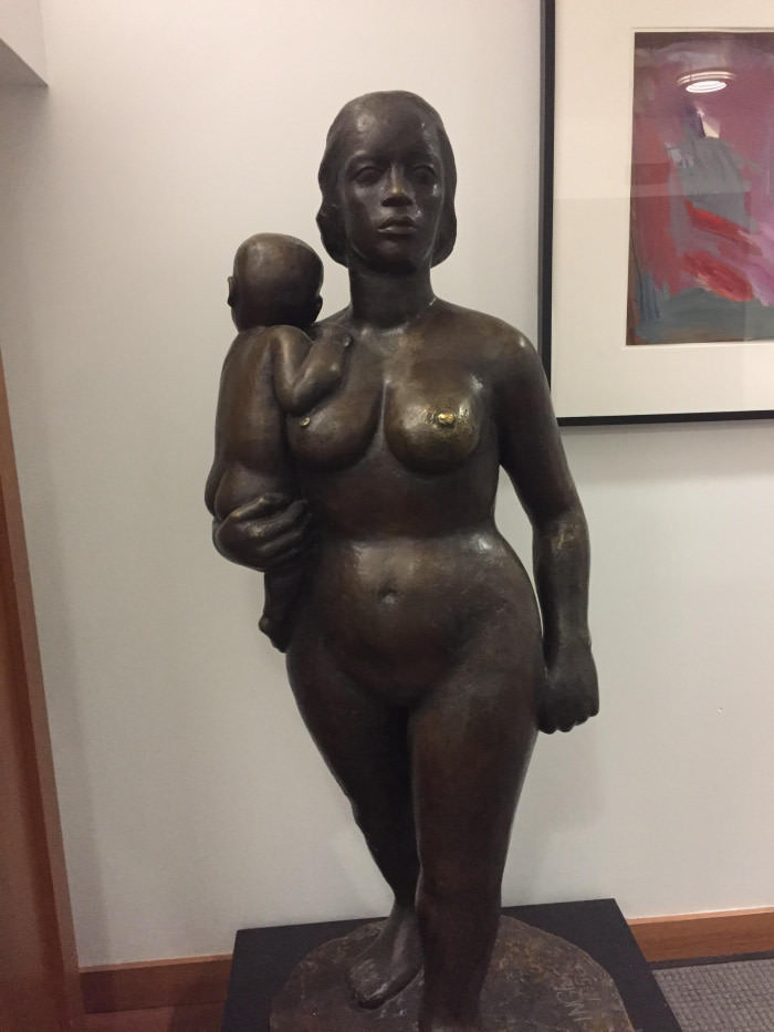 The statues nipples are gold from being rubbed
