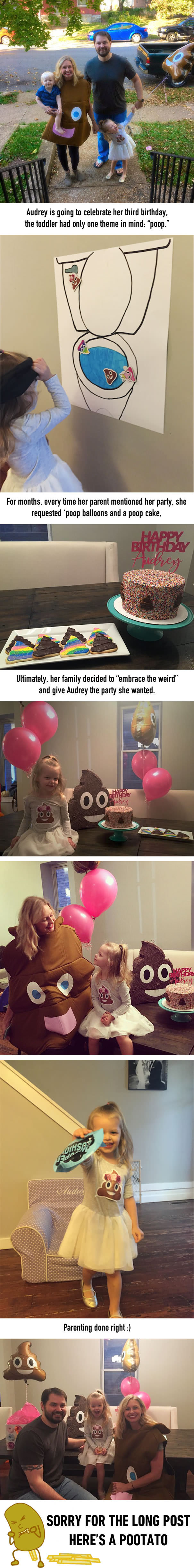 This Little Girl Wanted A Poop-Themed Birthday Party, So Her Parents Threw Her One