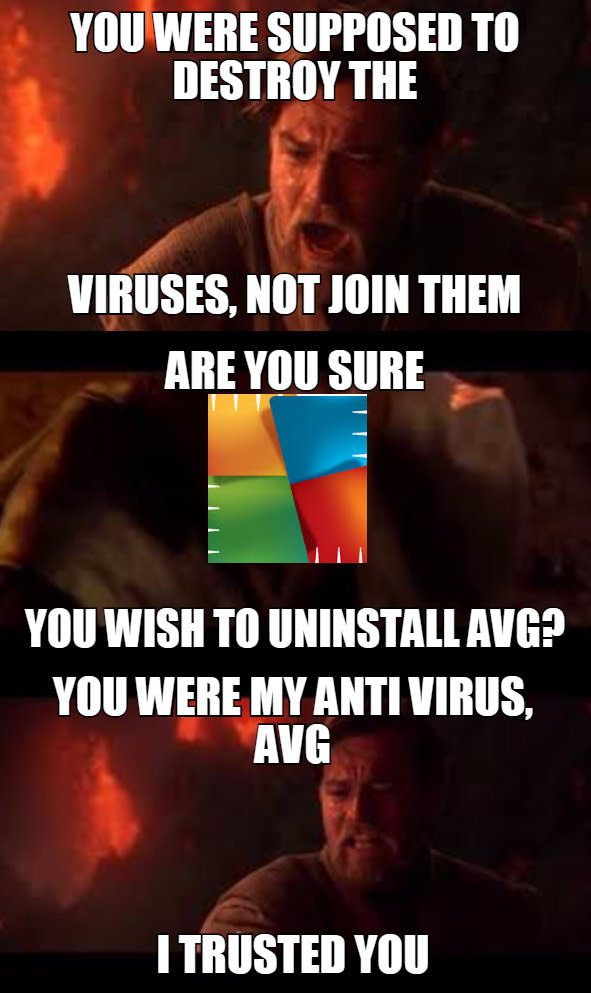 When AVG protection made my PC crash for a day.