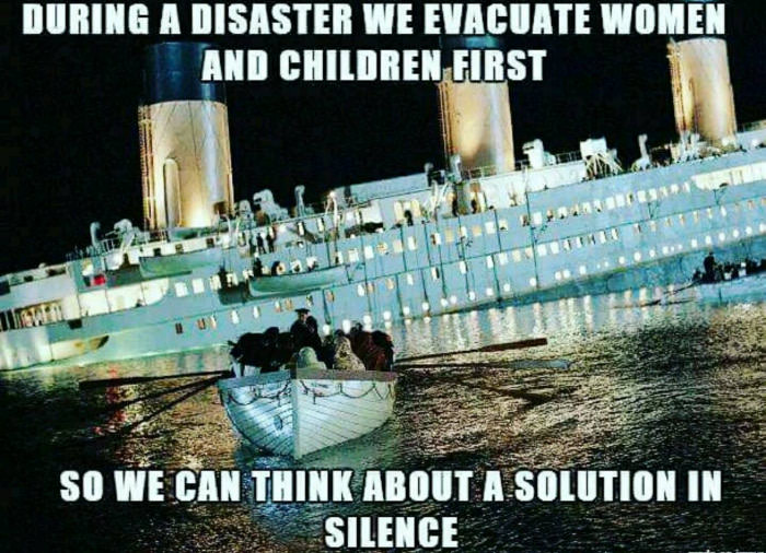 Women and children first!