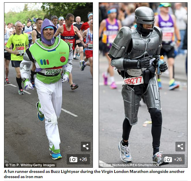 &quot;Iron Man&quot; spotted at the London Marathon