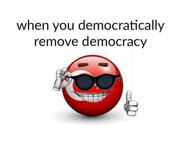 &quot;democratically&quot;