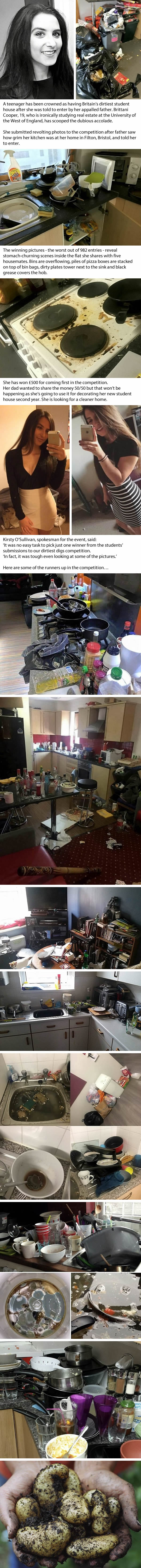 Eww...Teen Won The Award Of Having Britain&rsquo;s Filthiest Student House