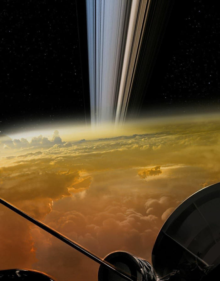 The closest image of Saturn in history (Cassini Spacecraft)